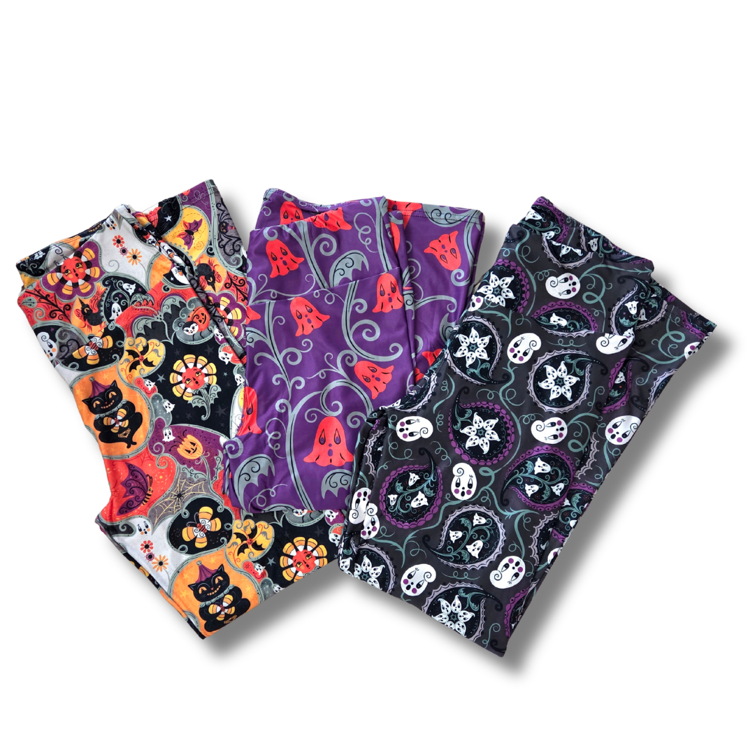 “Spooky Sweet Patchwork Garden” Leggings (Limited Edition – Johanna Parker Exclusive)