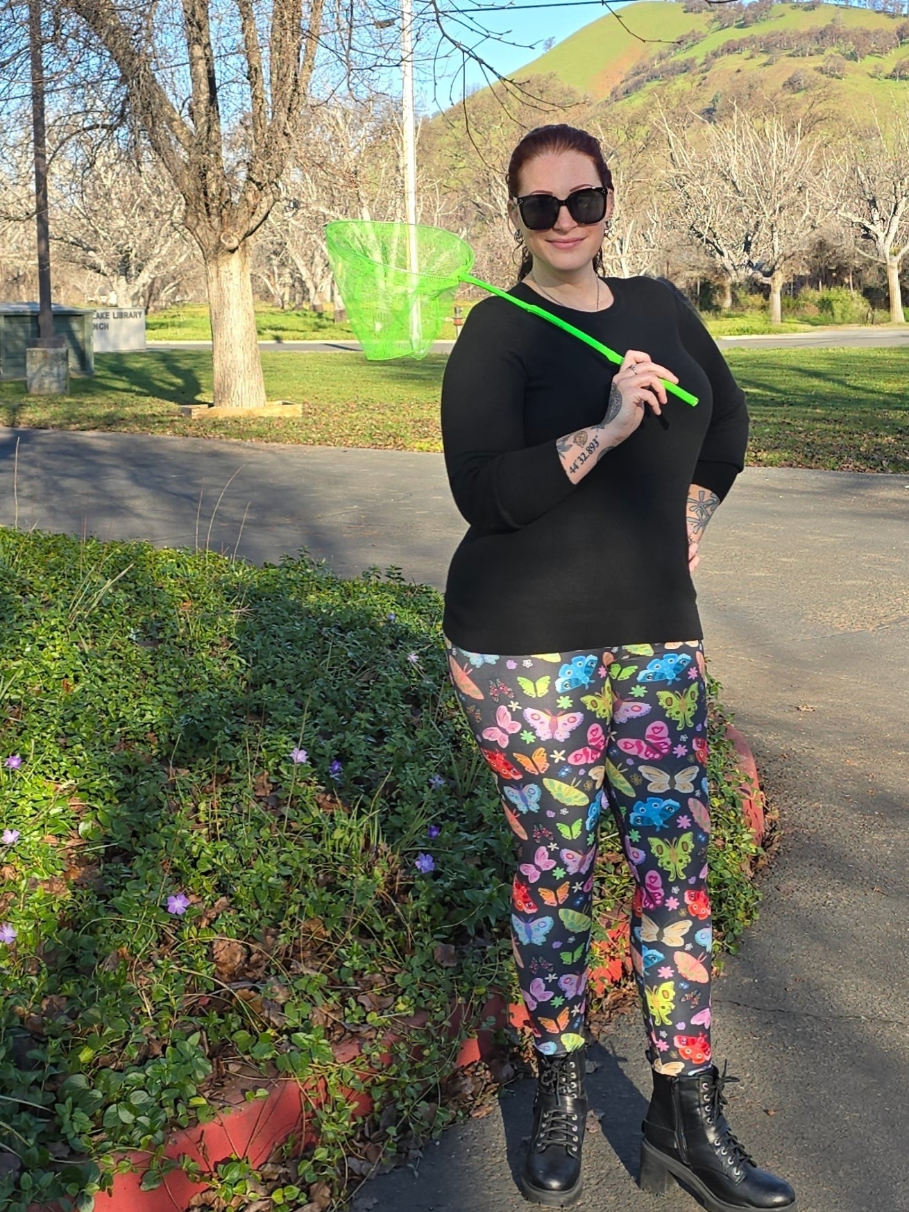Rainbow Butterflies Leggings - High-quality Handcrafted Vibrant Spring Easter