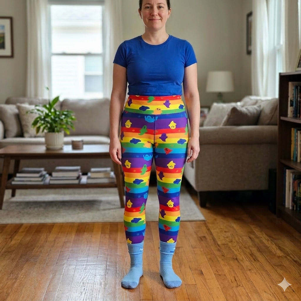 Ghostie Pride Exclusive Leggings - High-quality Handcrafted Vibrant LGBTQ+ Rainbow Ghosts