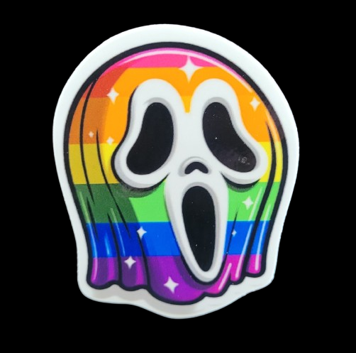 Ghostface Rainbow Pride Sticker