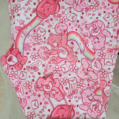 Care Hearts (Semi-Exclusive) - 1980s Cartoon Hearts Valentine's Day Love High-quality Handcrafted Vibrant Leggings