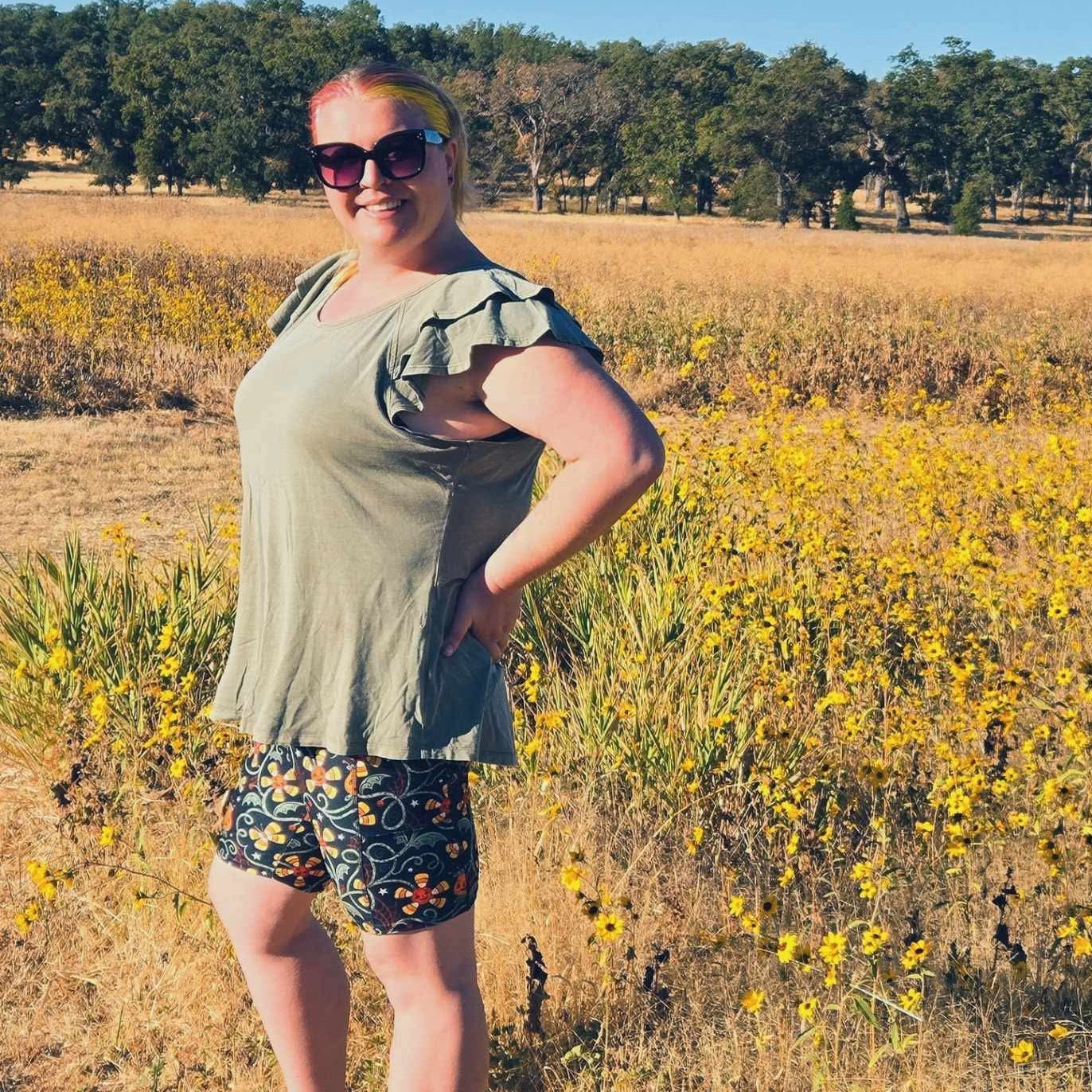 Spooky Sweet Garden (Johanna Parker Exclusive) Pocket Biker Shorts - High-quality Handcrafted Vibrant Bike Shorts