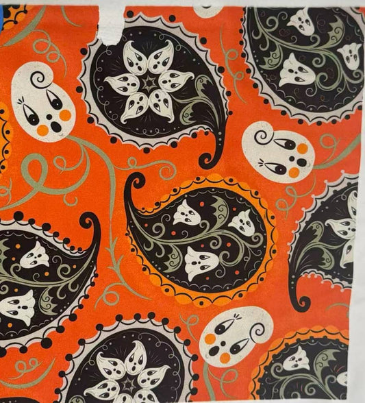 Pre-Order: “Orange Paisley Gus Ghosts” Biker Shorts with Pockets (Limited Edition – Johanna Parker Exclusive)