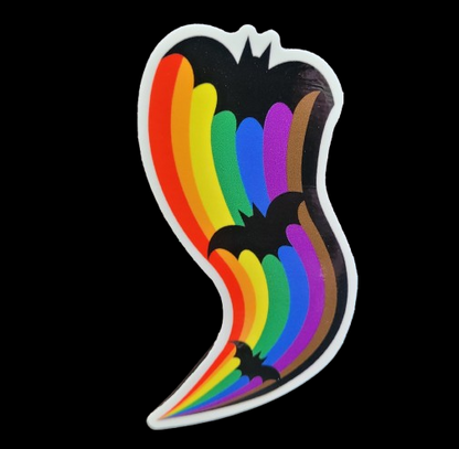 Spooky Bats Rainbow Pride Sticker
