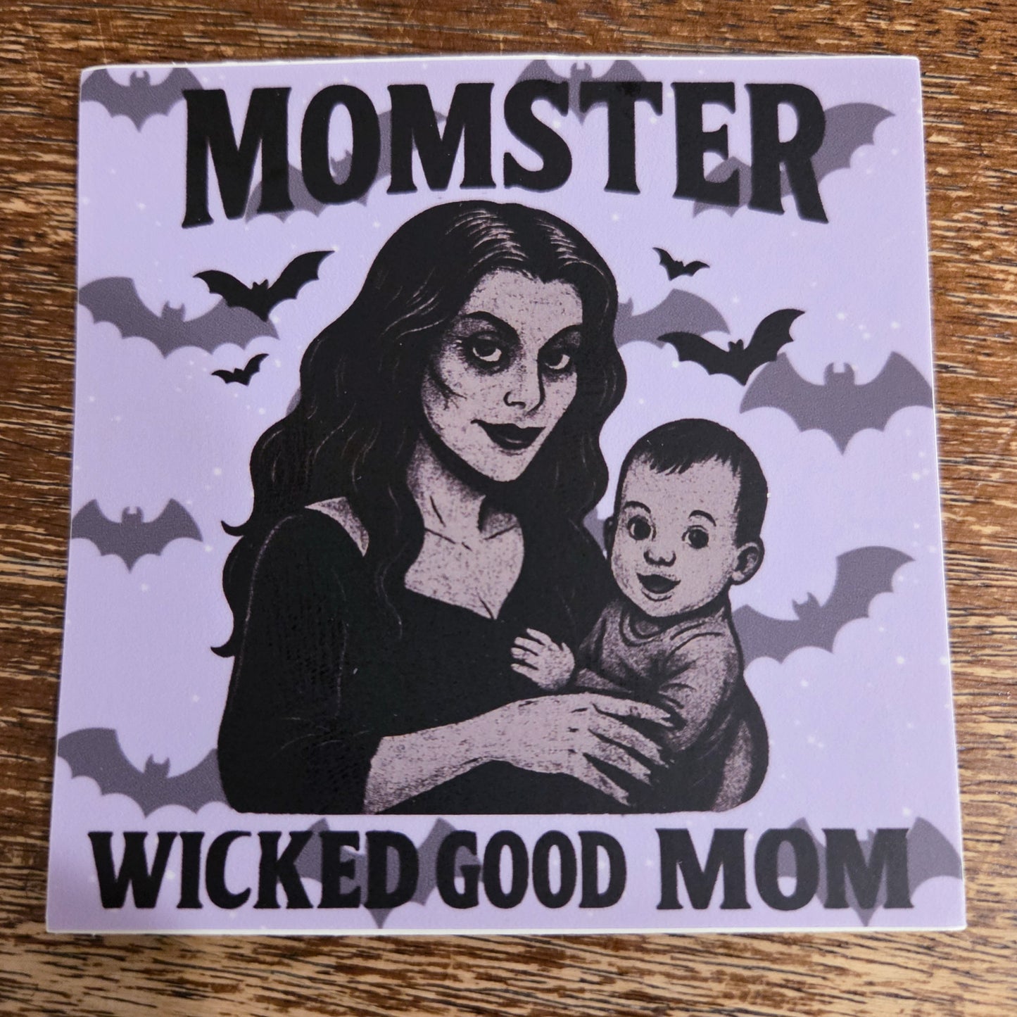 Momster – Wicked Good Mom Vinyl Sticker (3"x3")