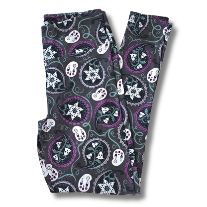“Purple Paisley Gus Ghosts” Leggings (Limited Edition – Johanna Parker Exclusive)