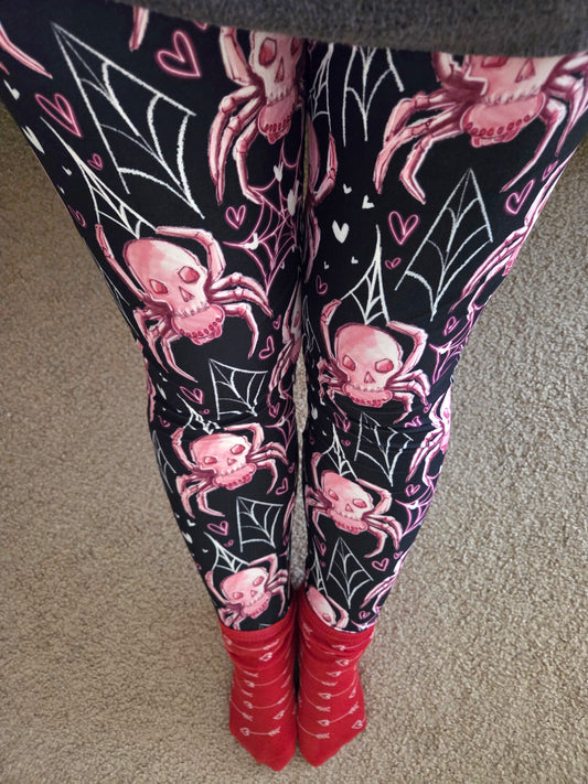 Fierce Love Exclusive Leggings - High-quality Handcrafted Vibrant Valentine's Day Valentine Spooky Love