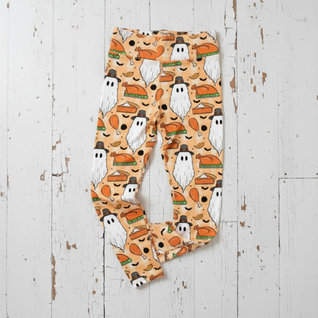 Thanksgiving Ghosts Exclusive Leggings - High-quality Handcrafted Vibrant