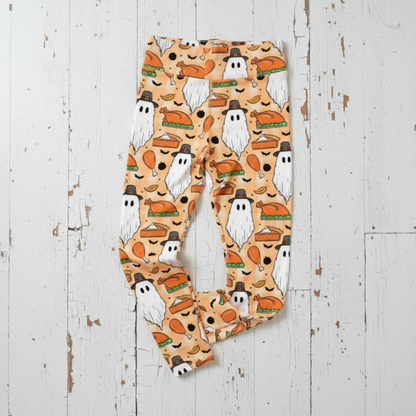 Thanksgiving Ghosts Exclusive Leggings - High-quality Handcrafted Vibrant