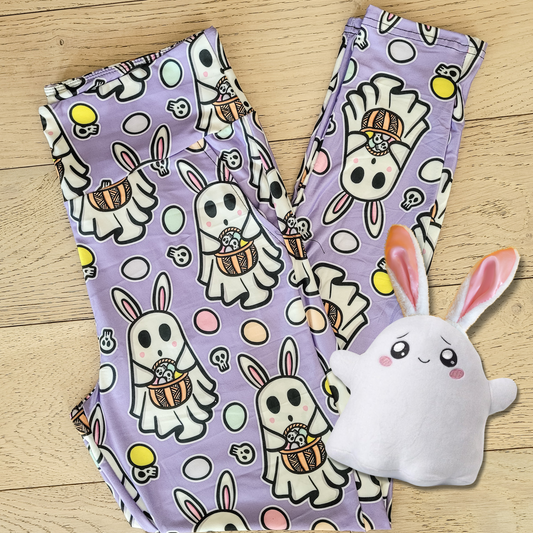 Ghost Bunnies Pocket Leggings (Exclusive) - Easter High-quality Handcrafted Vibrant Leggings