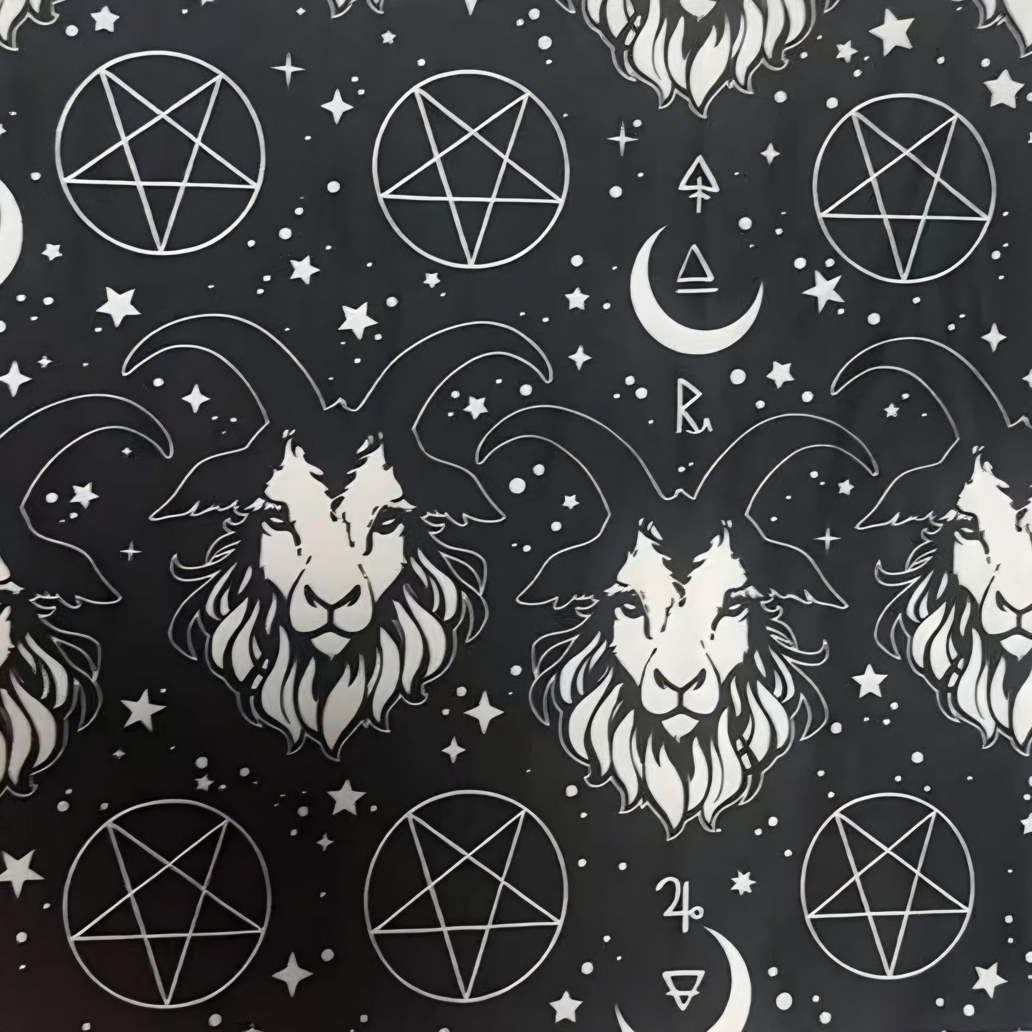 Dark Omen Leggings - High-quality Handcrafted Vibrant Satanic Witchy Black Phillip Goat 666