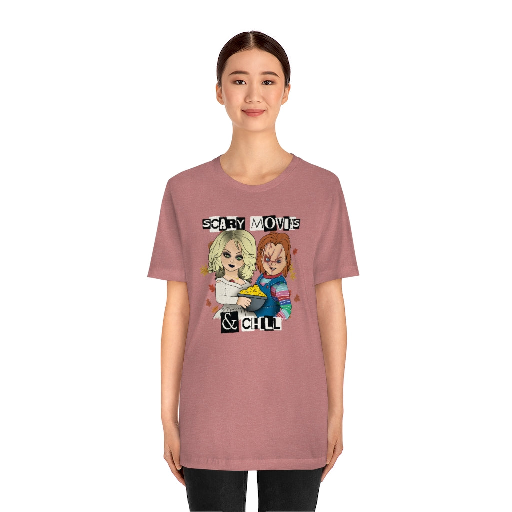 "Scary Movies & Chill" Horror Chucky Tee - Unisex Shirt