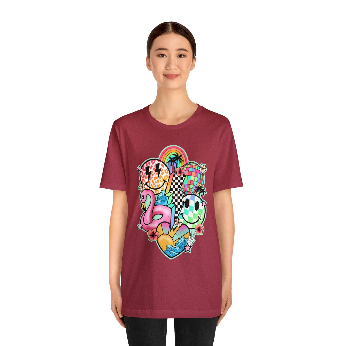 Neon Smiley Pool Party Tee - Unisex Shirt