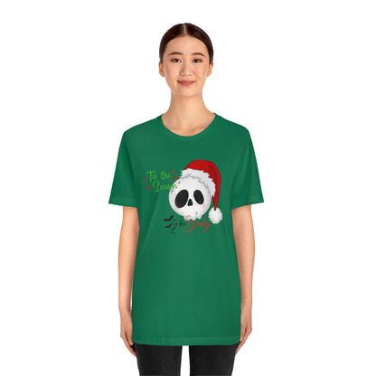 "Tis the Season to be Spooky'" Skull Santa Christmas Tee - Unisex Shirt
