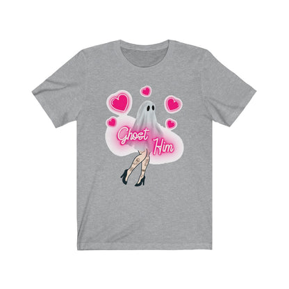 "Ghost Him" Sexy Legs And Pink Hearts Tee - Unisex Shirt