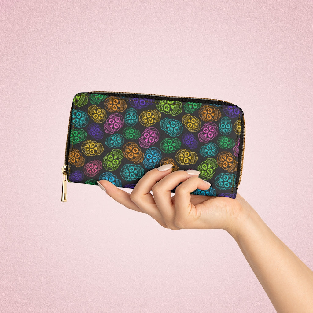 Sugar Skull - Zipper Wallet