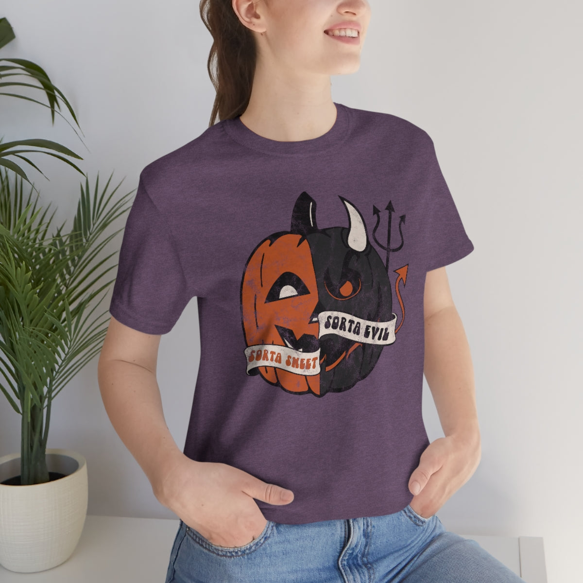 "Sorta Sweet Sorta Evil'" Jack-O-Lantern Tee - Unisex Shirt