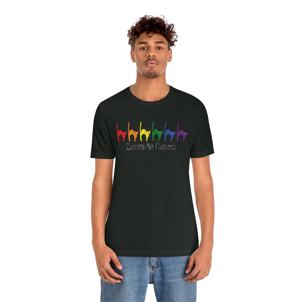 Rainbow Kitties "Love Is Love" Pride Tee - Unisex Shirt