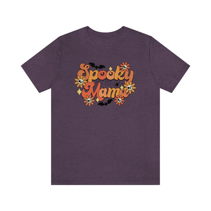 Bats Flowers And Skulls Summer "Spooky Mama" Tee - Unisex Shirt