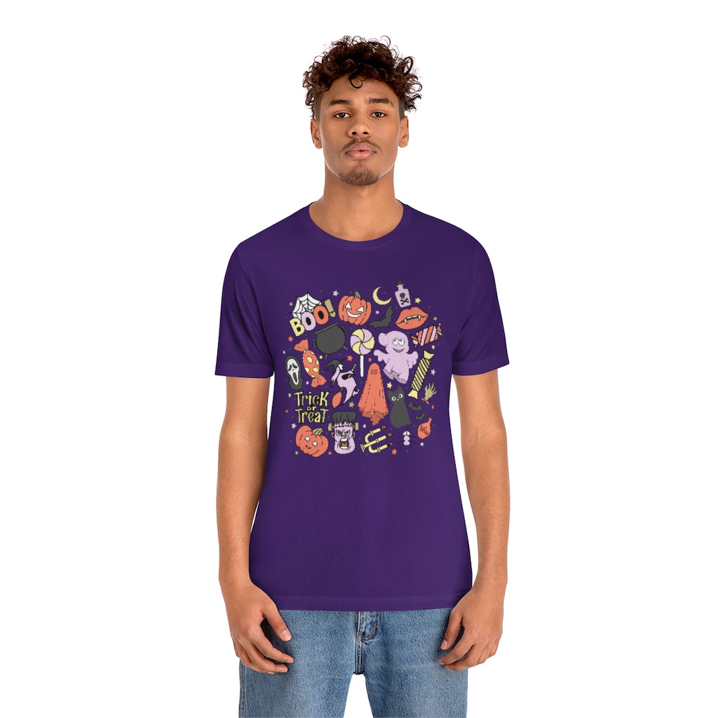 Trick-Or-Treat Spooky Doodles Tee - Unisex Shirt