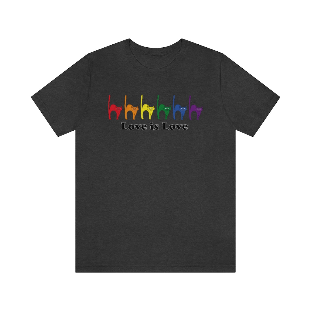 Rainbow Kitties "Love Is Love" Pride Tee - Unisex Shirt