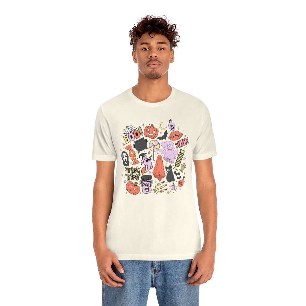 Trick-Or-Treat Spooky Doodles Tee - Unisex Shirt