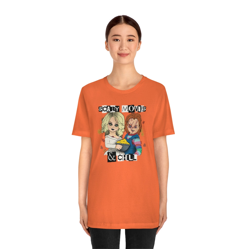 "Scary Movies & Chill" Horror Chucky Tee - Unisex Shirt