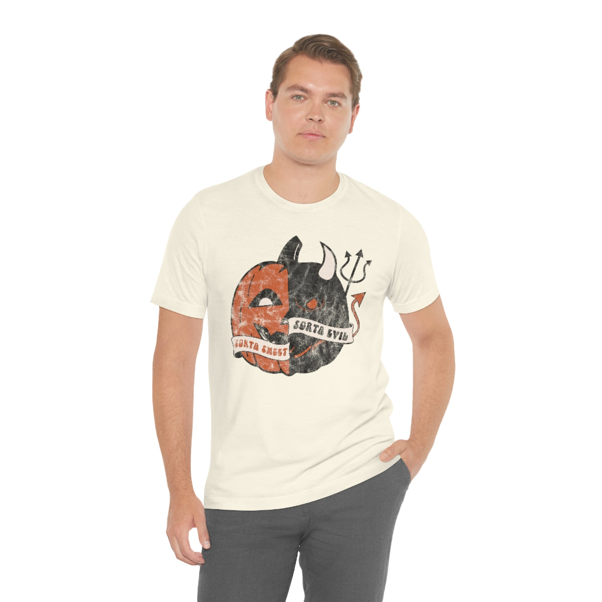 "Sorta Sweet Sorta Evil'" Jack-O-Lantern Tee - Unisex Shirt