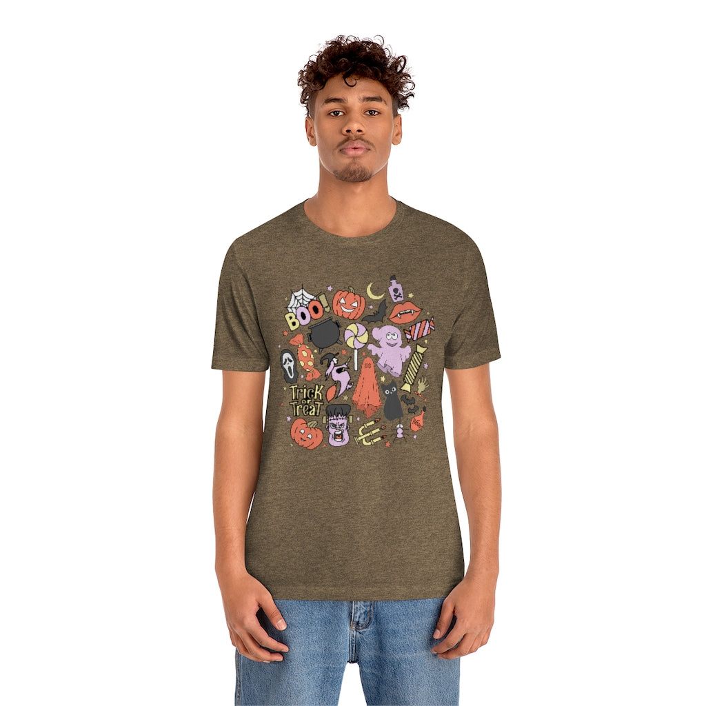Trick-Or-Treat Spooky Doodles Tee - Unisex Shirt