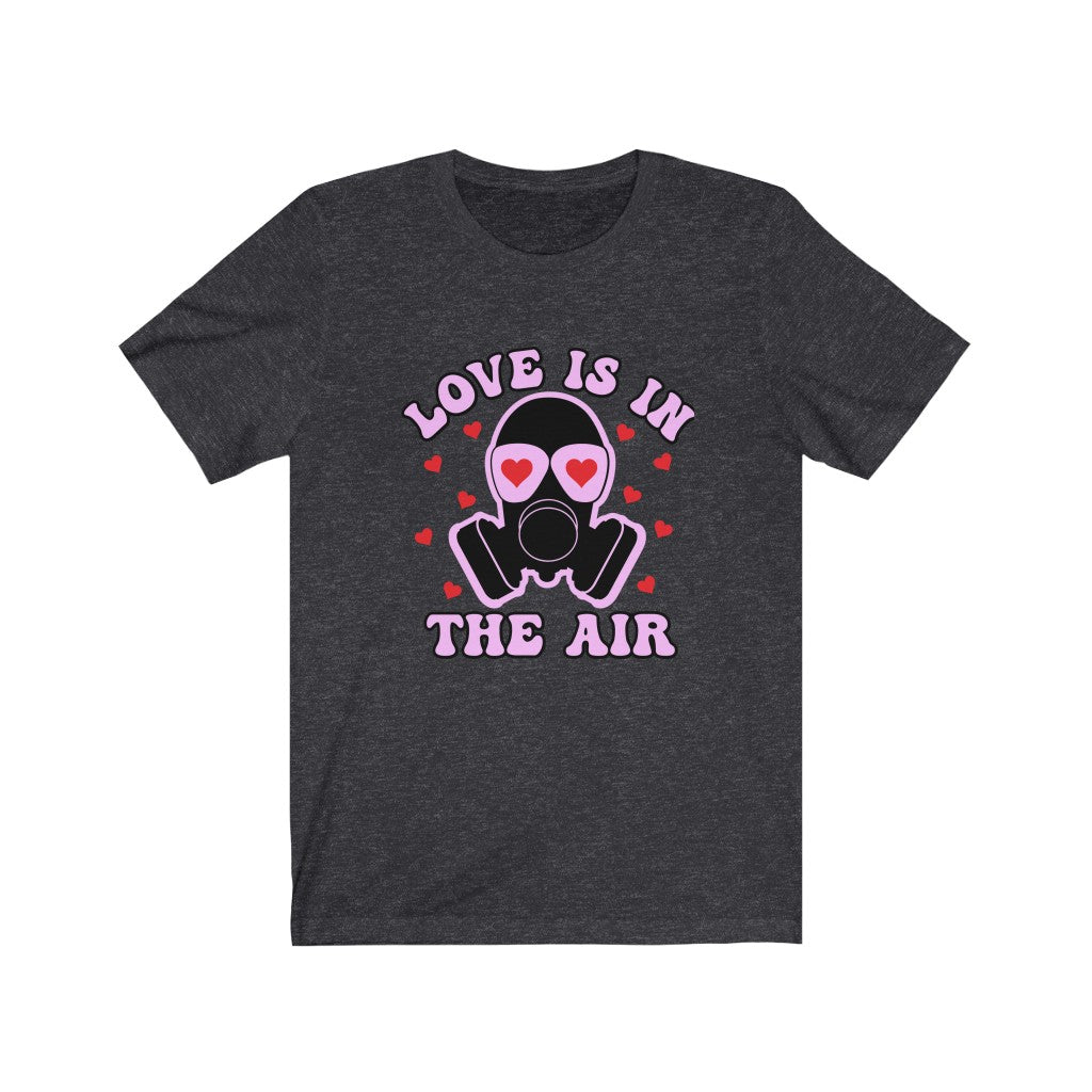 "Love is in the Air" Pink And Red Hearts Gas Mask Tee - Unisex Shirt