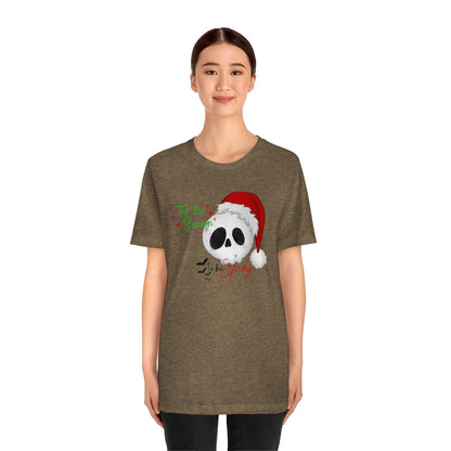 "Tis the Season to be Spooky'" Skull Santa Christmas Tee - Unisex Shirt