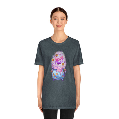 Witchy Good Vibes Smiley Cauldron Tee - Unisex Shirt
