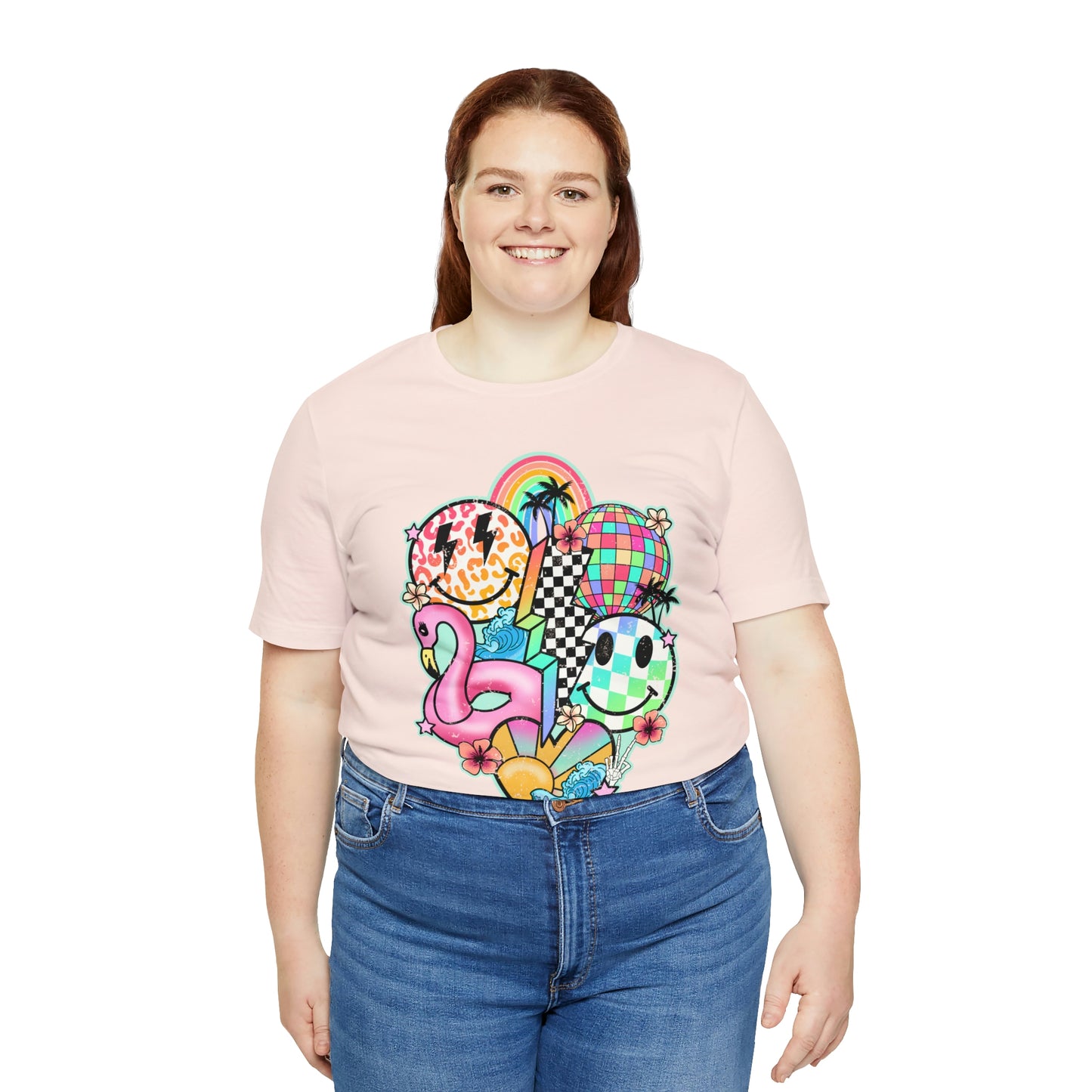Neon Smiley Pool Party Tee - Unisex Shirt