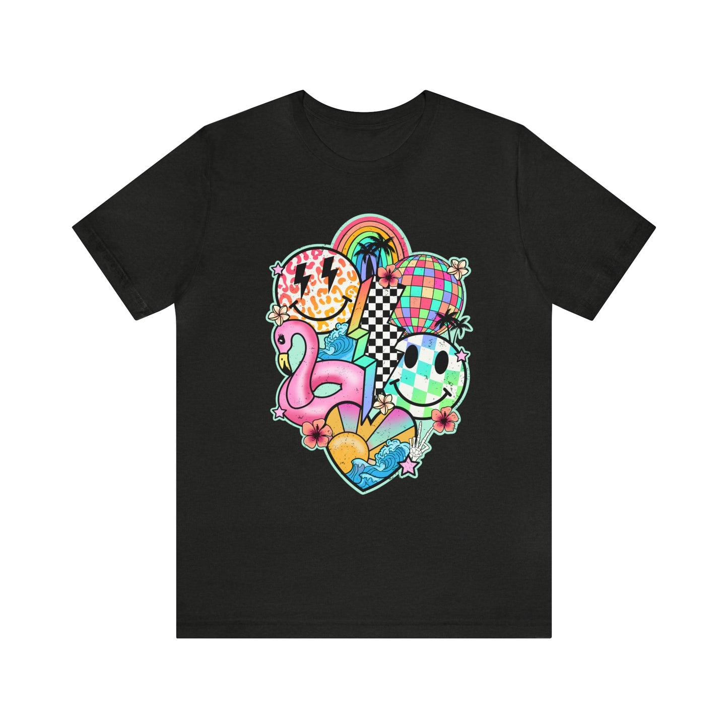 Neon Smiley Pool Party Tee - Unisex Shirt