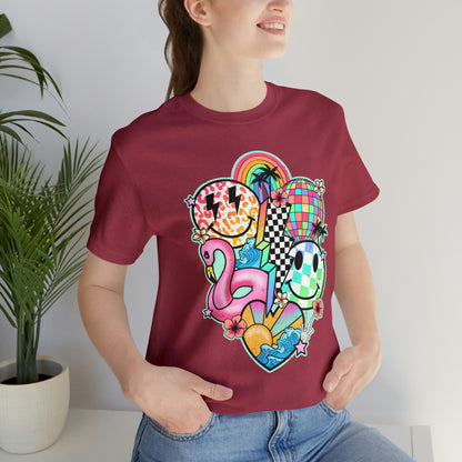 Neon Smiley Pool Party Tee - Unisex Shirt