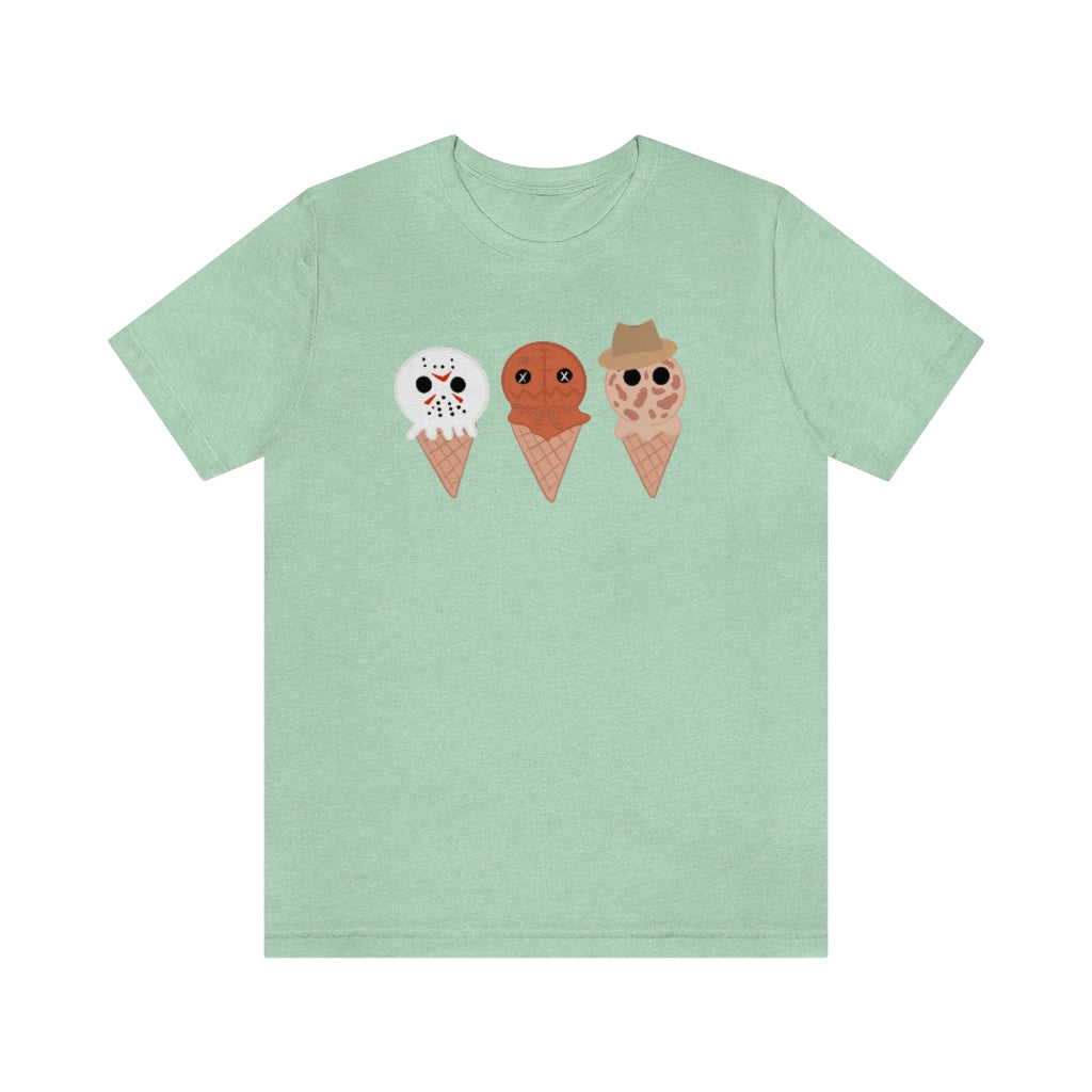 Horror Movie Spooky Ice Cream Tee - Unisex Shirt