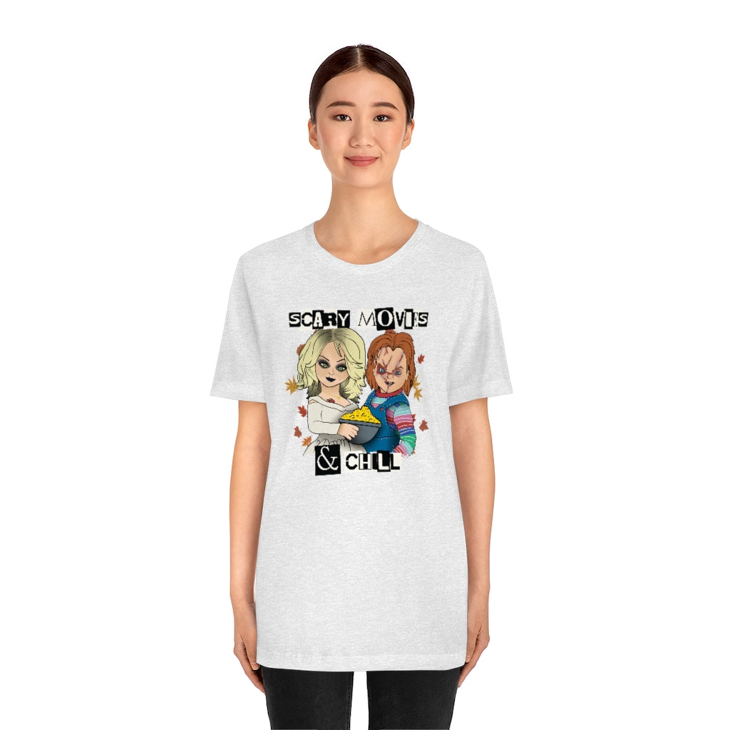 "Scary Movies & Chill" Horror Chucky Tee - Unisex Shirt