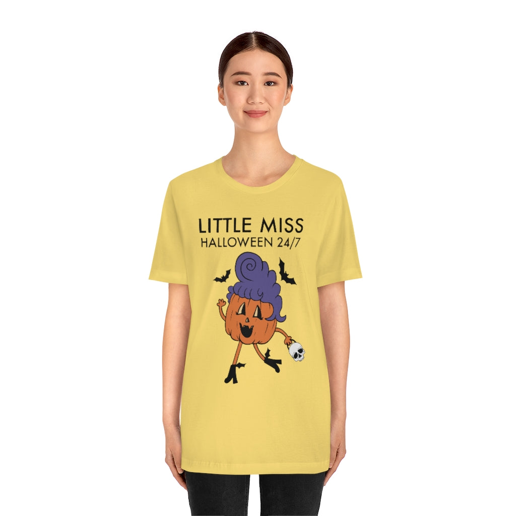 "Little Miss Halloween" Jack-O-Lantern Tee - Unisex Shirt