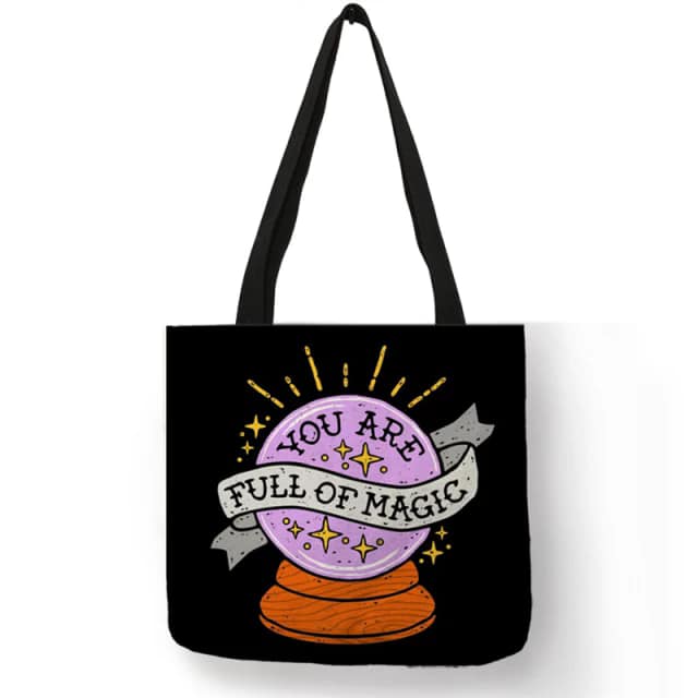 Witchy Black Tote Bags - 6 Spellbinding Styles