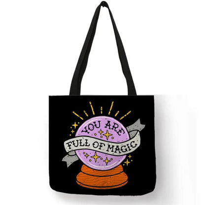 Witchy Black Tote Bags - 6 Spellbinding Styles