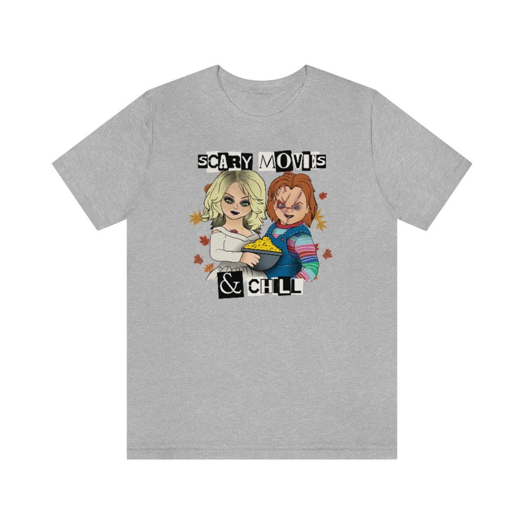 "Scary Movies & Chill" Horror Chucky Tee - Unisex Shirt