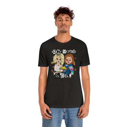 "Scary Movies & Chill" Horror Chucky Tee - Unisex Shirt