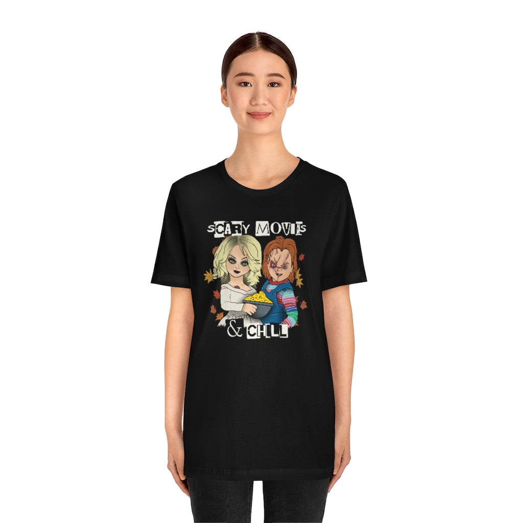 "Scary Movies & Chill" Horror Chucky Tee - Unisex Shirt