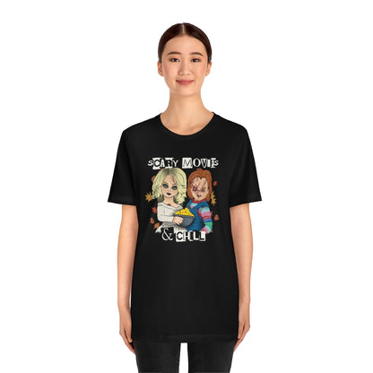 "Scary Movies & Chill" Horror Chucky Tee - Unisex Shirt