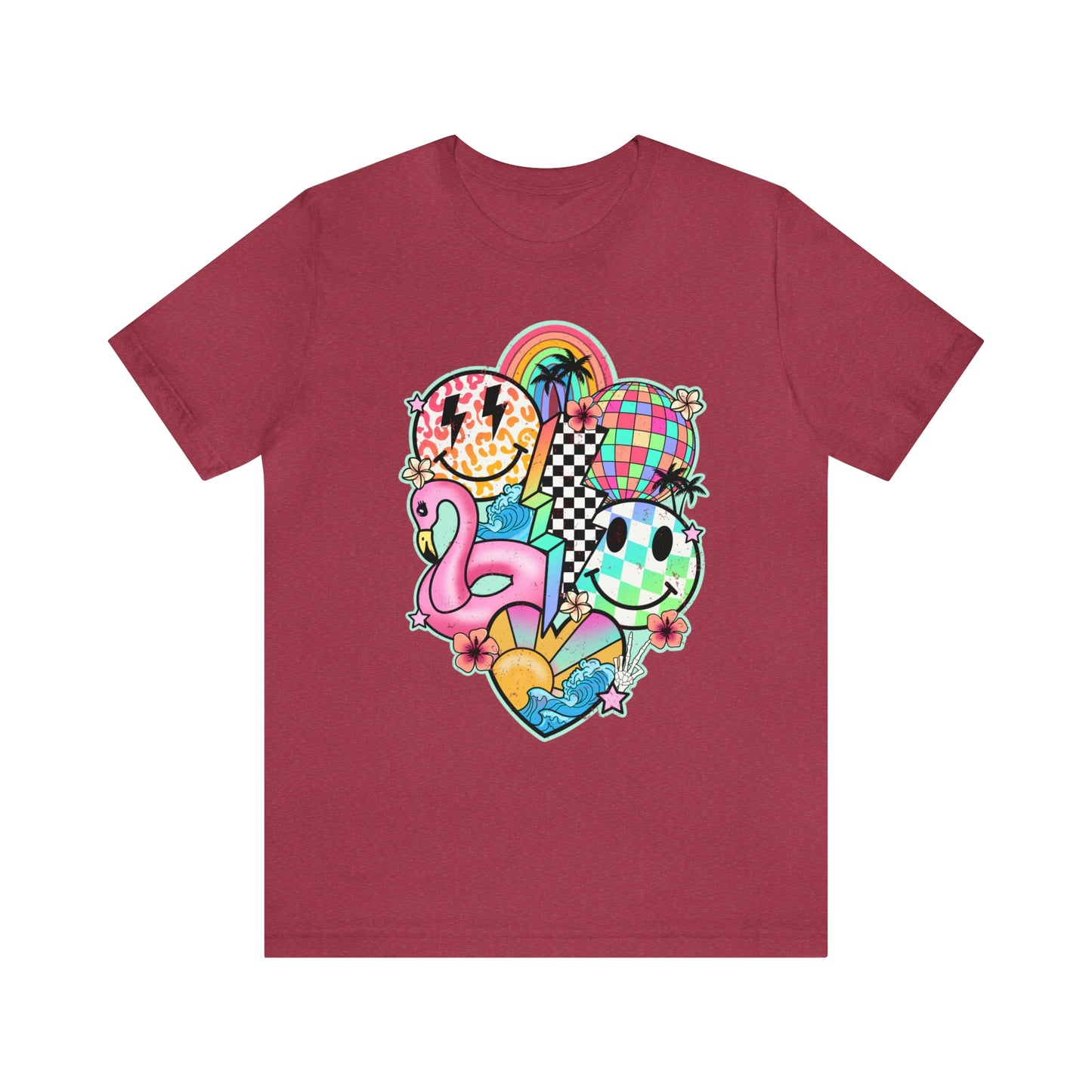 Neon Smiley Pool Party Tee - Unisex Shirt