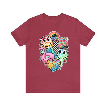 Neon Smiley Pool Party Tee - Unisex Shirt