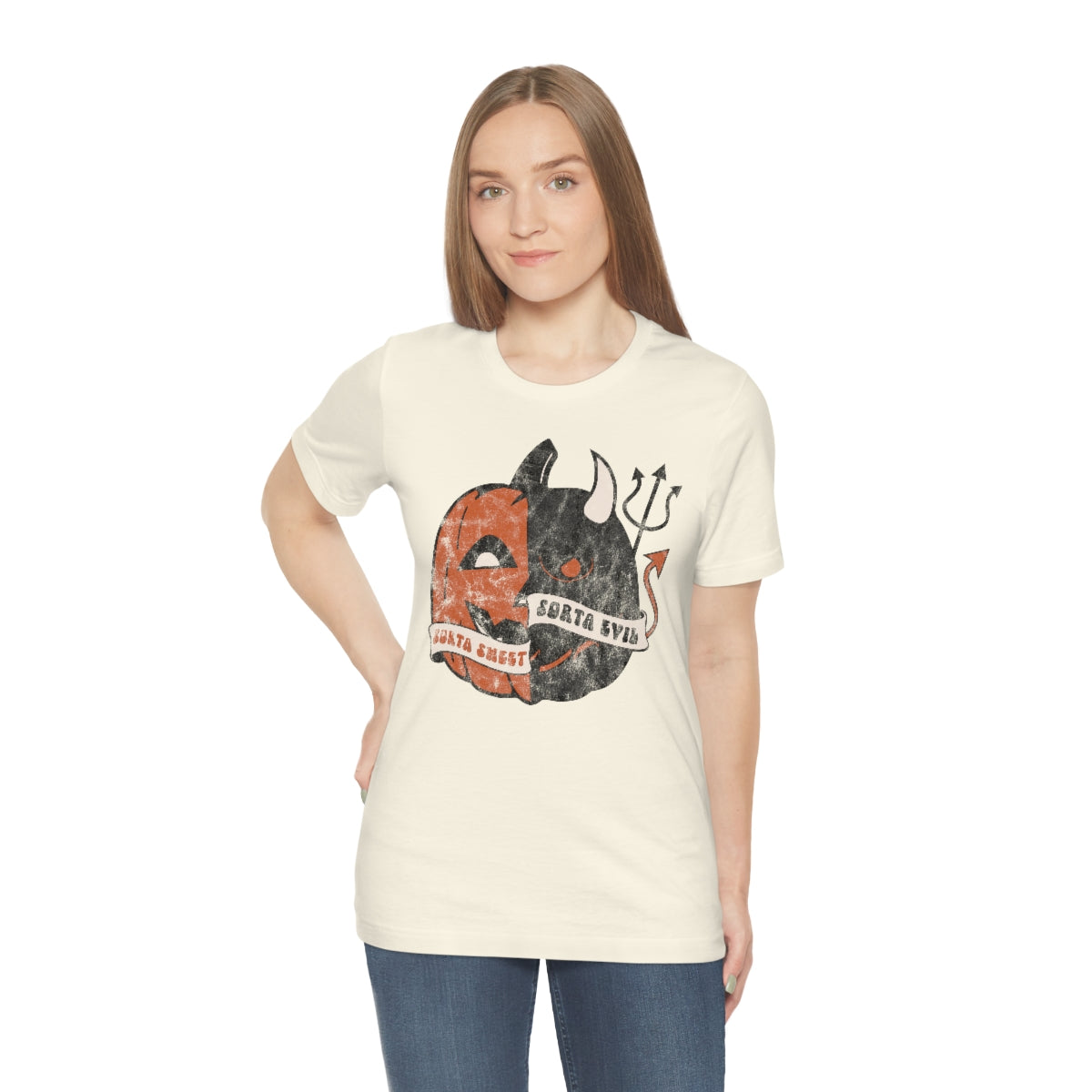 "Sorta Sweet Sorta Evil'" Jack-O-Lantern Tee - Unisex Shirt