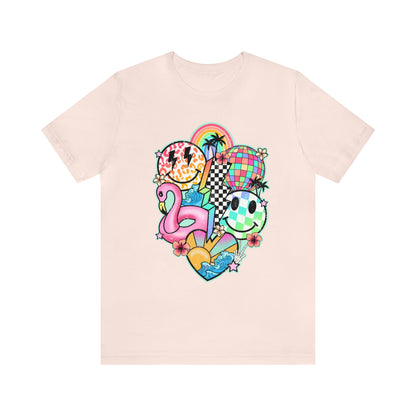 Neon Smiley Pool Party Tee - Unisex Shirt
