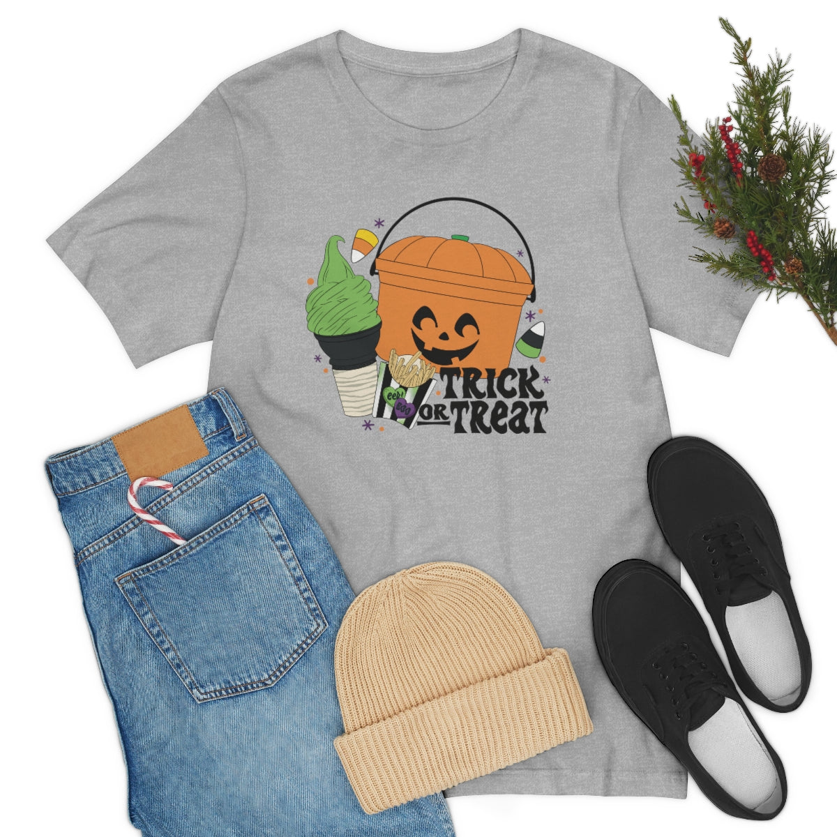 Vintage Halloween Buckets "Trick or Treat" Treats Tee - Unisex Shirt