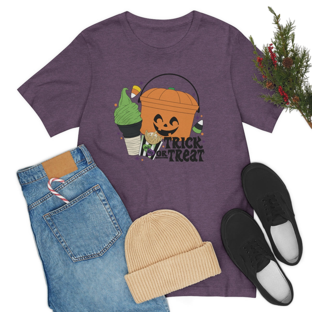 Vintage Halloween Buckets "Trick or Treat" Treats Tee - Unisex Shirt